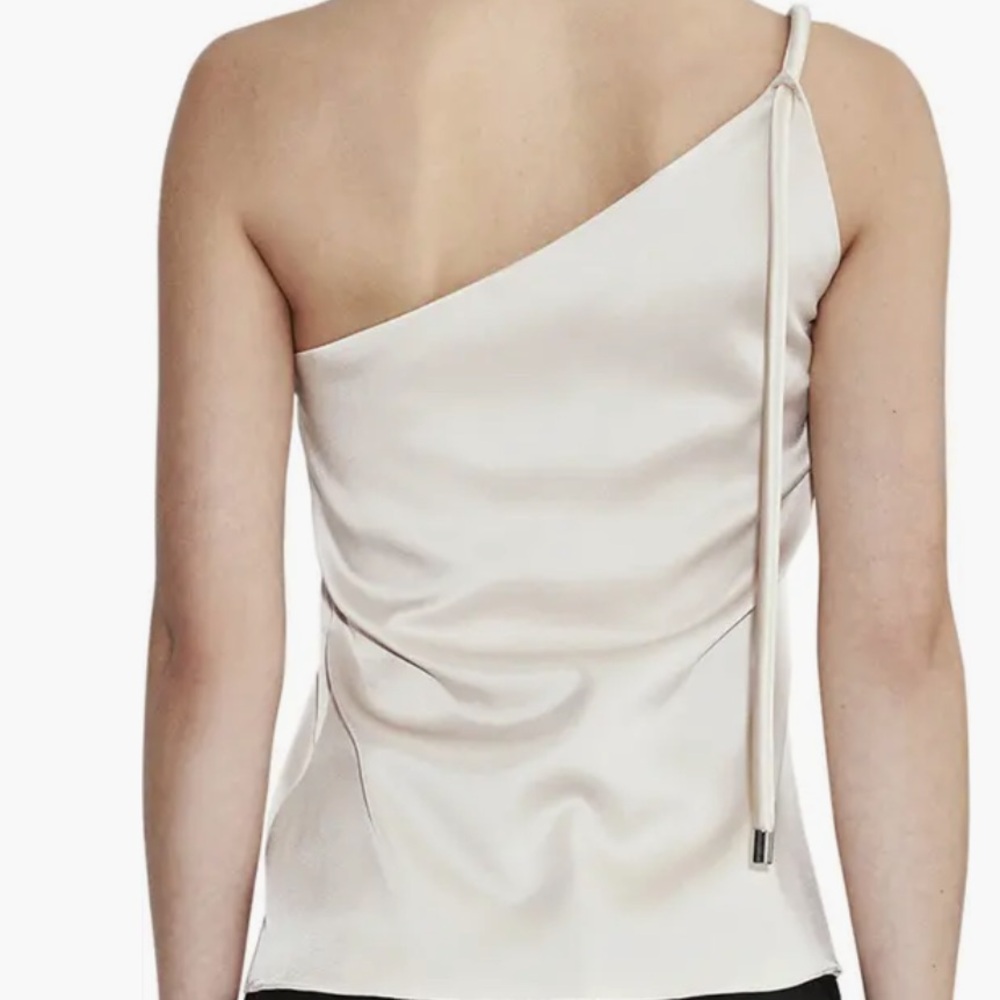 ET OCHS Fleur asymmetric neck stretch silk top size small - Picture 4 of 7